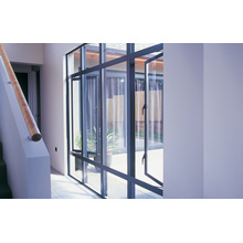 Grey Gross Surface Double Glass Aluminium Glass Windows